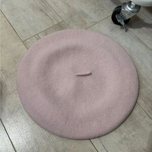 Pink 100% Wool Beret